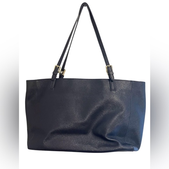 TORY BURCH Saffiano Leather Robinson Tote Navy Blue - Picture 2 of 8